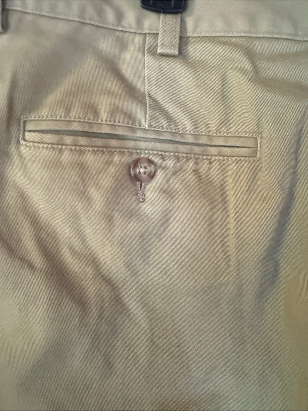 L.L. Bean Men's Tan Chino Pants flannel lined waist 34 length 34